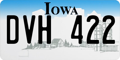 IA license plate DVH422