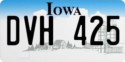 IA license plate DVH425