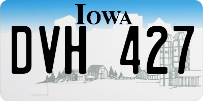 IA license plate DVH427