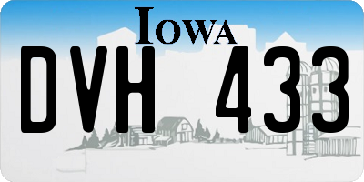 IA license plate DVH433