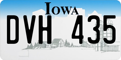 IA license plate DVH435