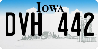 IA license plate DVH442