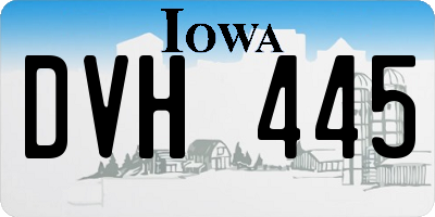 IA license plate DVH445