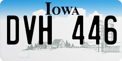 IA license plate DVH446