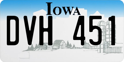 IA license plate DVH451