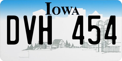 IA license plate DVH454