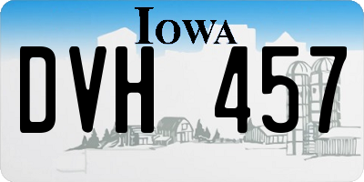 IA license plate DVH457