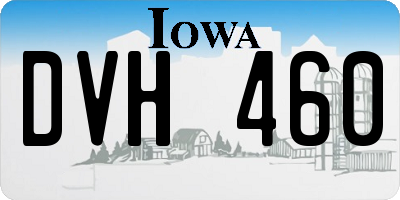 IA license plate DVH460
