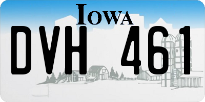 IA license plate DVH461