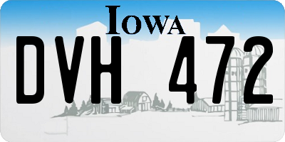 IA license plate DVH472
