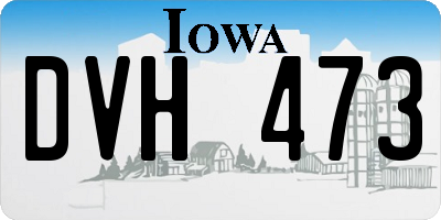 IA license plate DVH473