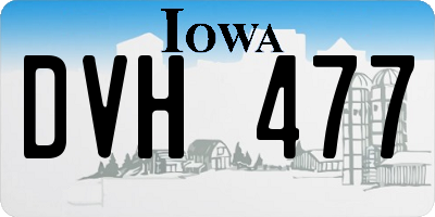 IA license plate DVH477
