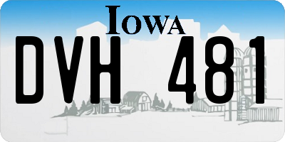 IA license plate DVH481