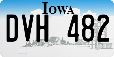 IA license plate DVH482