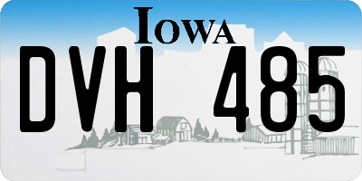 IA license plate DVH485