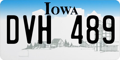 IA license plate DVH489