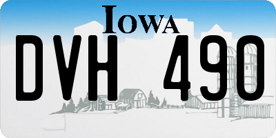 IA license plate DVH490