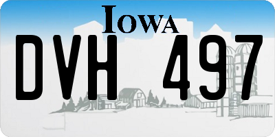 IA license plate DVH497