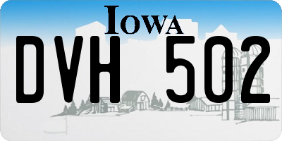 IA license plate DVH502