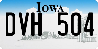 IA license plate DVH504
