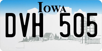 IA license plate DVH505