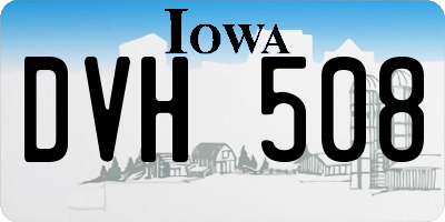 IA license plate DVH508