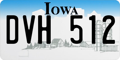IA license plate DVH512