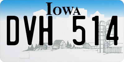 IA license plate DVH514