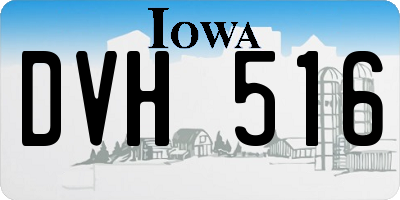 IA license plate DVH516
