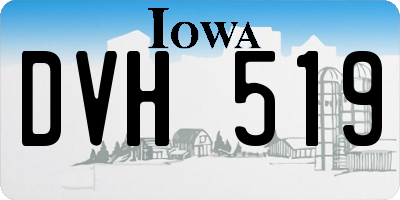 IA license plate DVH519