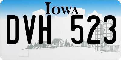 IA license plate DVH523