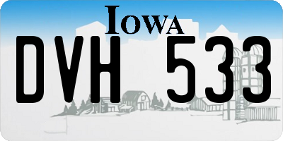 IA license plate DVH533