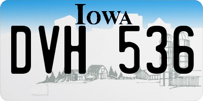 IA license plate DVH536