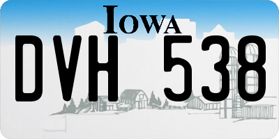 IA license plate DVH538