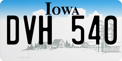 IA license plate DVH540