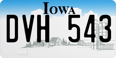 IA license plate DVH543