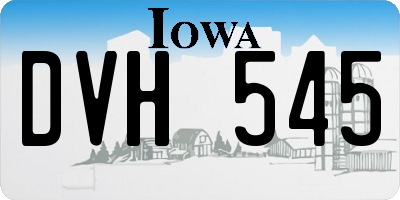 IA license plate DVH545