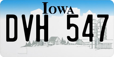 IA license plate DVH547