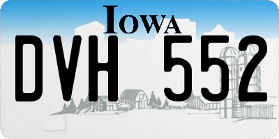 IA license plate DVH552