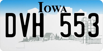 IA license plate DVH553
