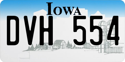 IA license plate DVH554