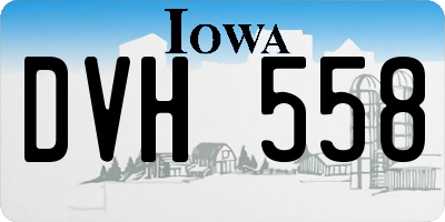 IA license plate DVH558