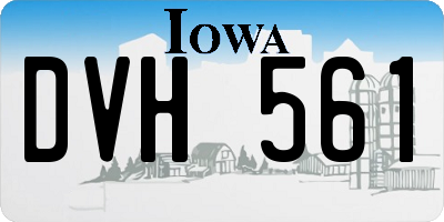 IA license plate DVH561