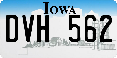 IA license plate DVH562