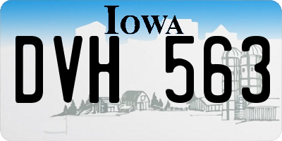 IA license plate DVH563