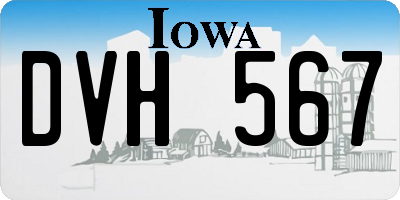 IA license plate DVH567