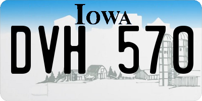 IA license plate DVH570