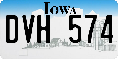 IA license plate DVH574