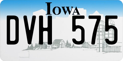 IA license plate DVH575