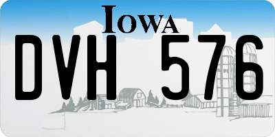 IA license plate DVH576